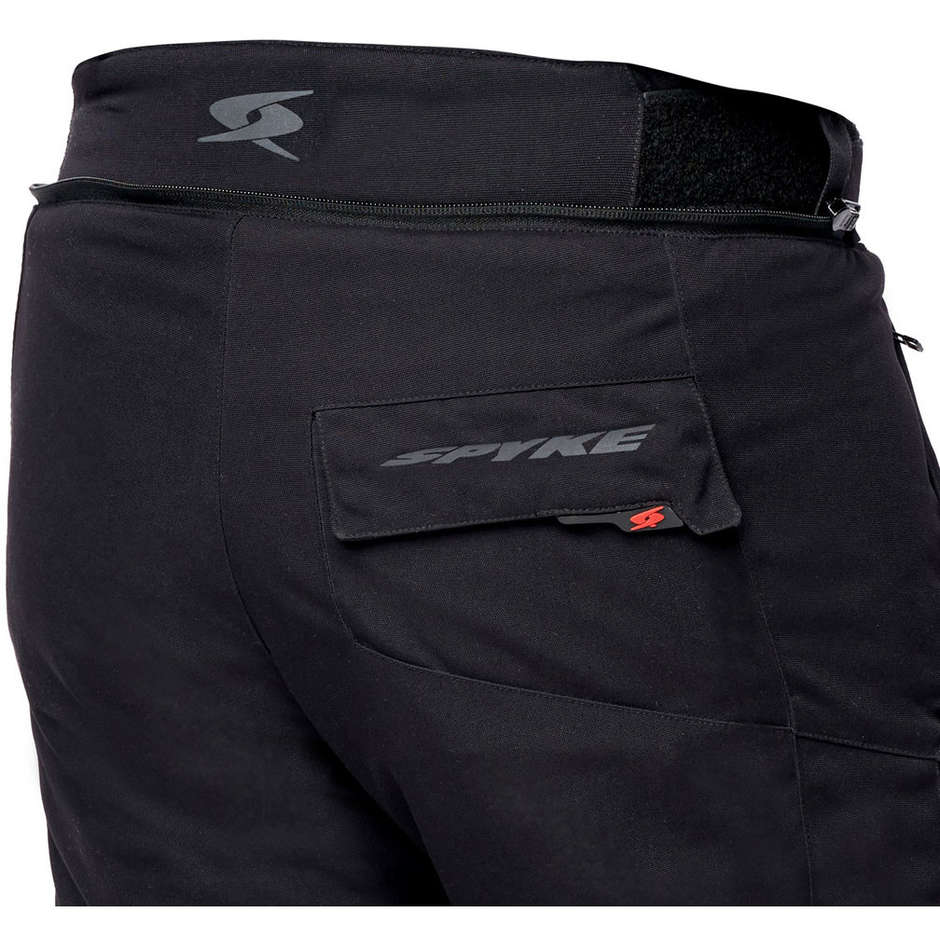 Motorcycle Pants In Spyke BREVA Dry Tecno Matt Black Fabric