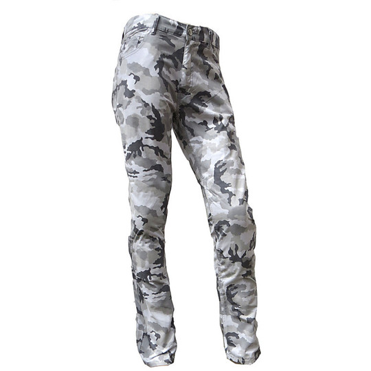 Motorcycle Pants With Technical Protections Racing Grey Madif and Dagger