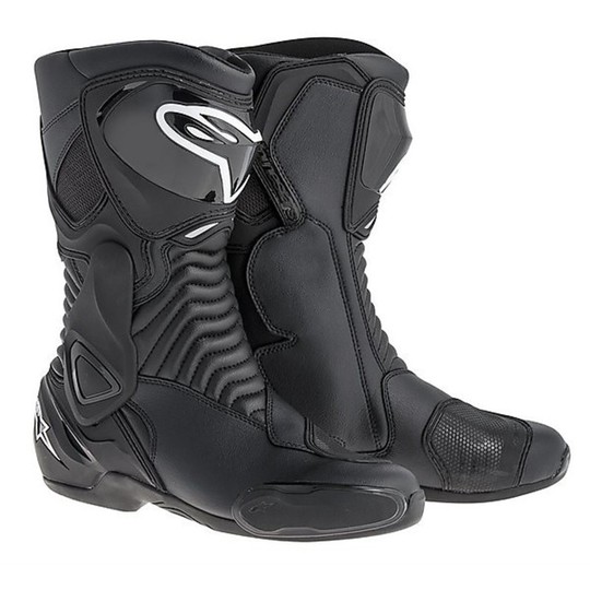 Motorcycle Racing Boots Alpinestars S-MX 6 Black
