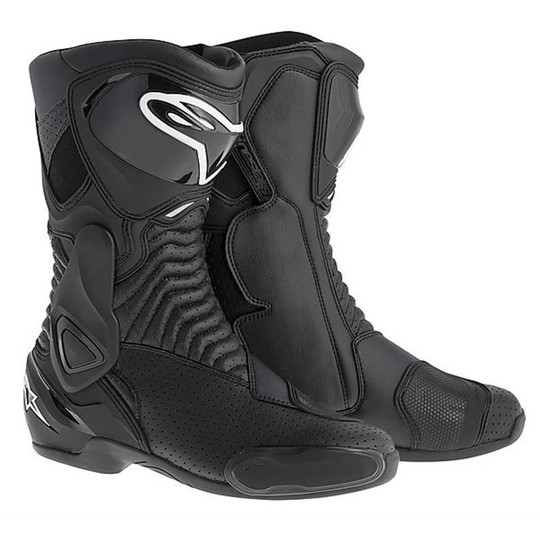 Motorcycle Racing Boots Alpinestars S-MX 6 Vented Black
