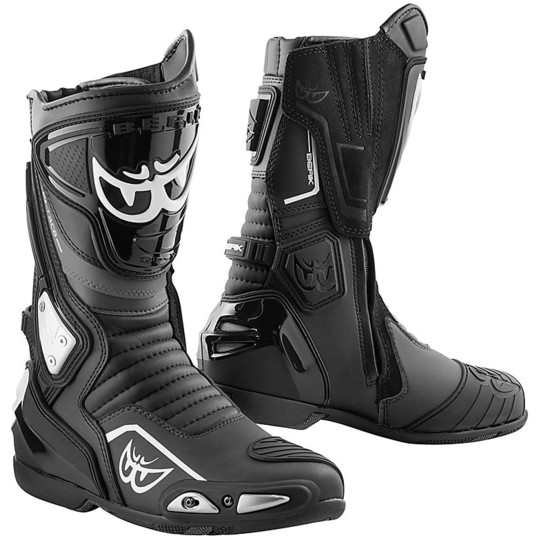 Motorcycle Racing Boots In Berik 2.0 Donigton Black Leather