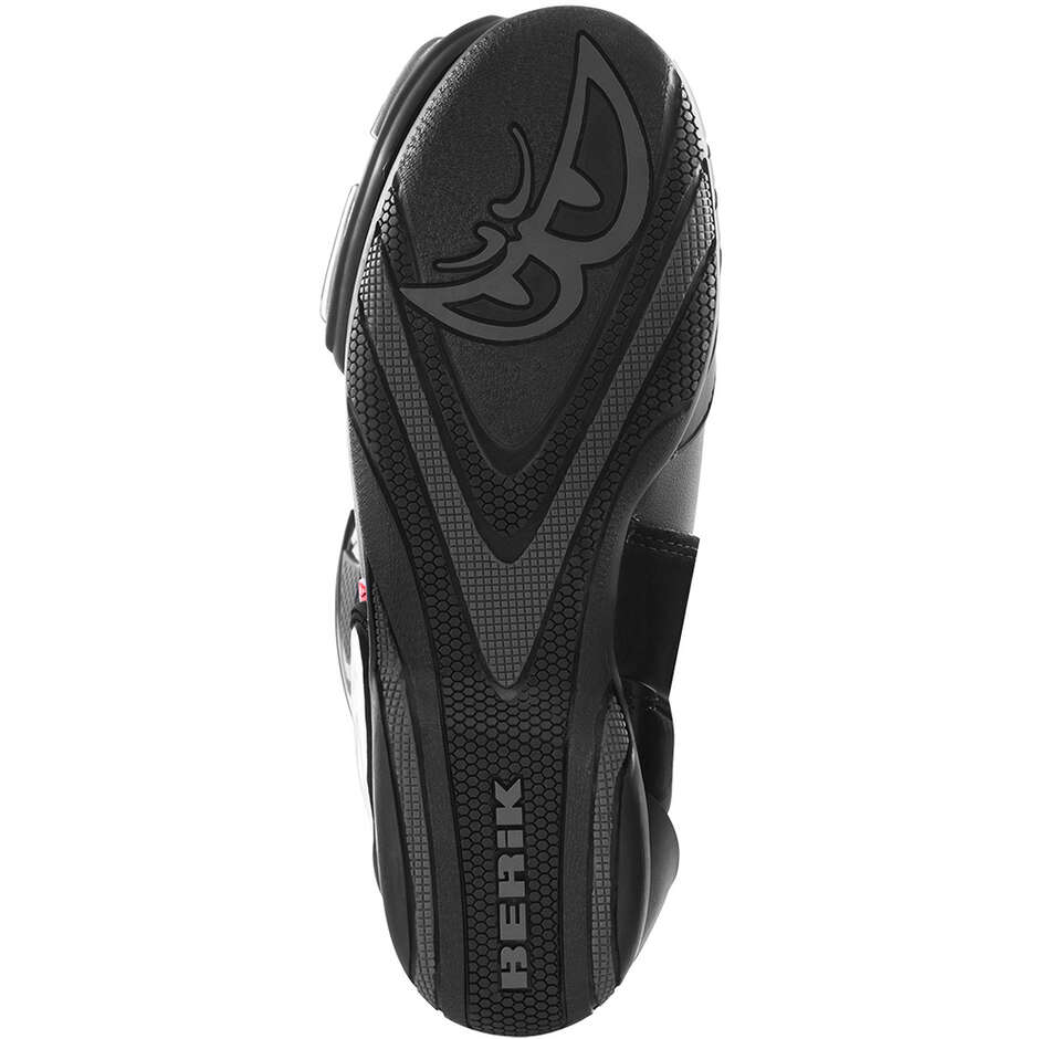 Motorcycle Racing Boots In Berik 2.0 SHAFT Leather Black Red