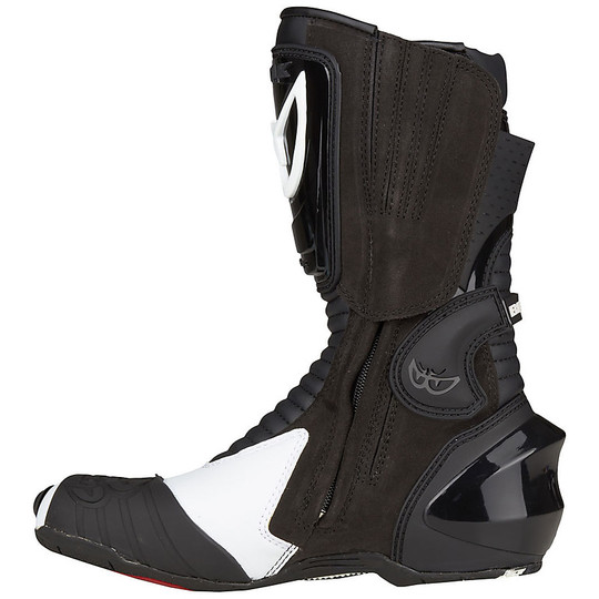Motorcycle Racing Boots In Berik 2.0 X-Racing Leather White Black