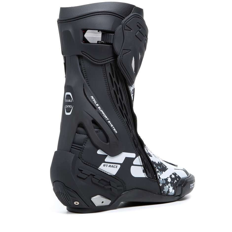 Motorcycle Racing Boots Tcx 7669 Rt-Race Black White Gray