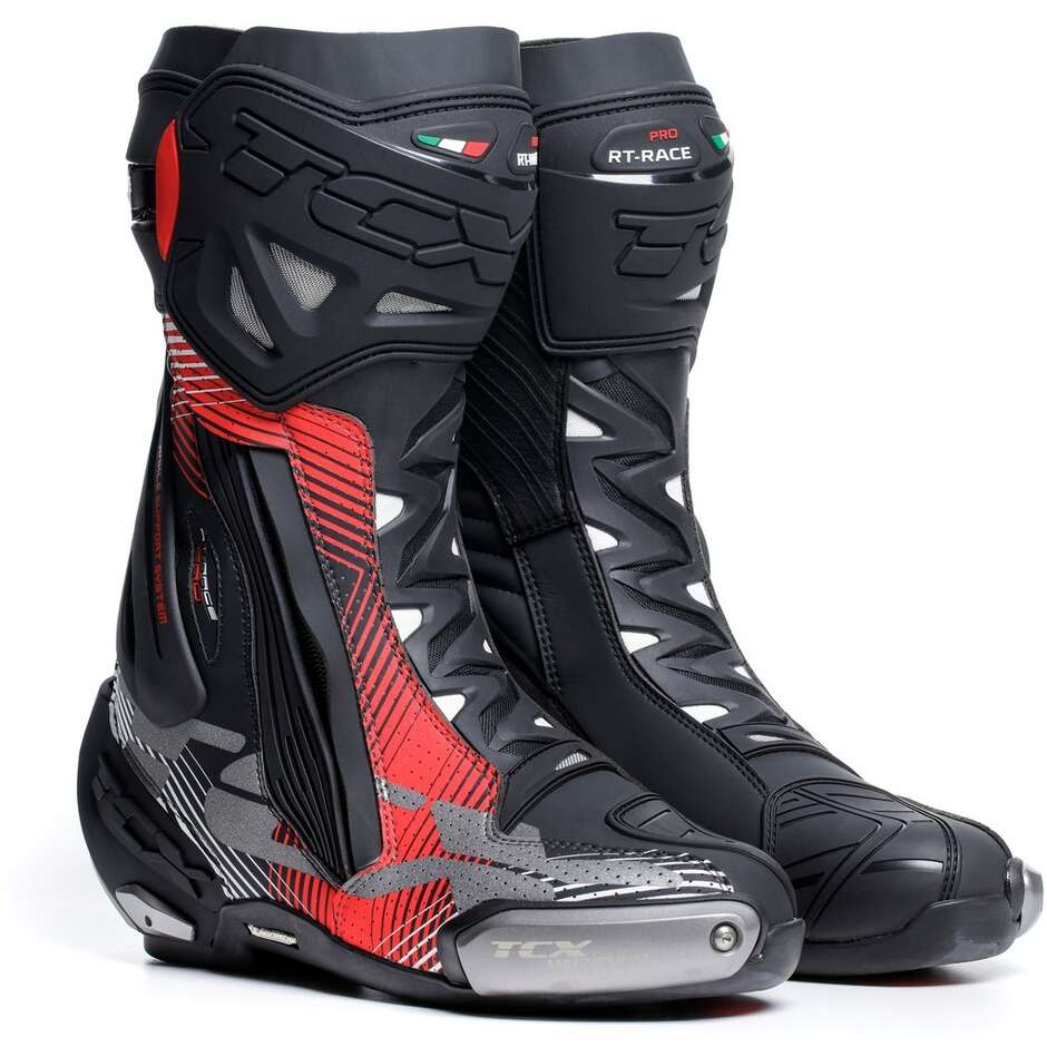 Motorcycle Racing Boots Tcx Rt-race Pro Air Black Red White