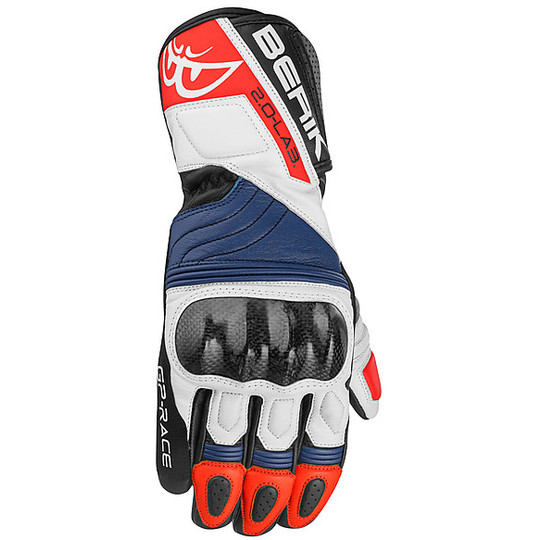 prison Break Persona Erase Motorcycle Racing Gloves In Berik 2.0 Leather 175102 Race White Red Blue  Certified For Sale Online - Outletmoto.eu