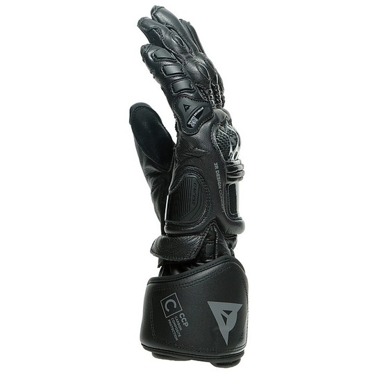Motorcycle Racing Gloves in Dainese DRUID 3 Black Leather