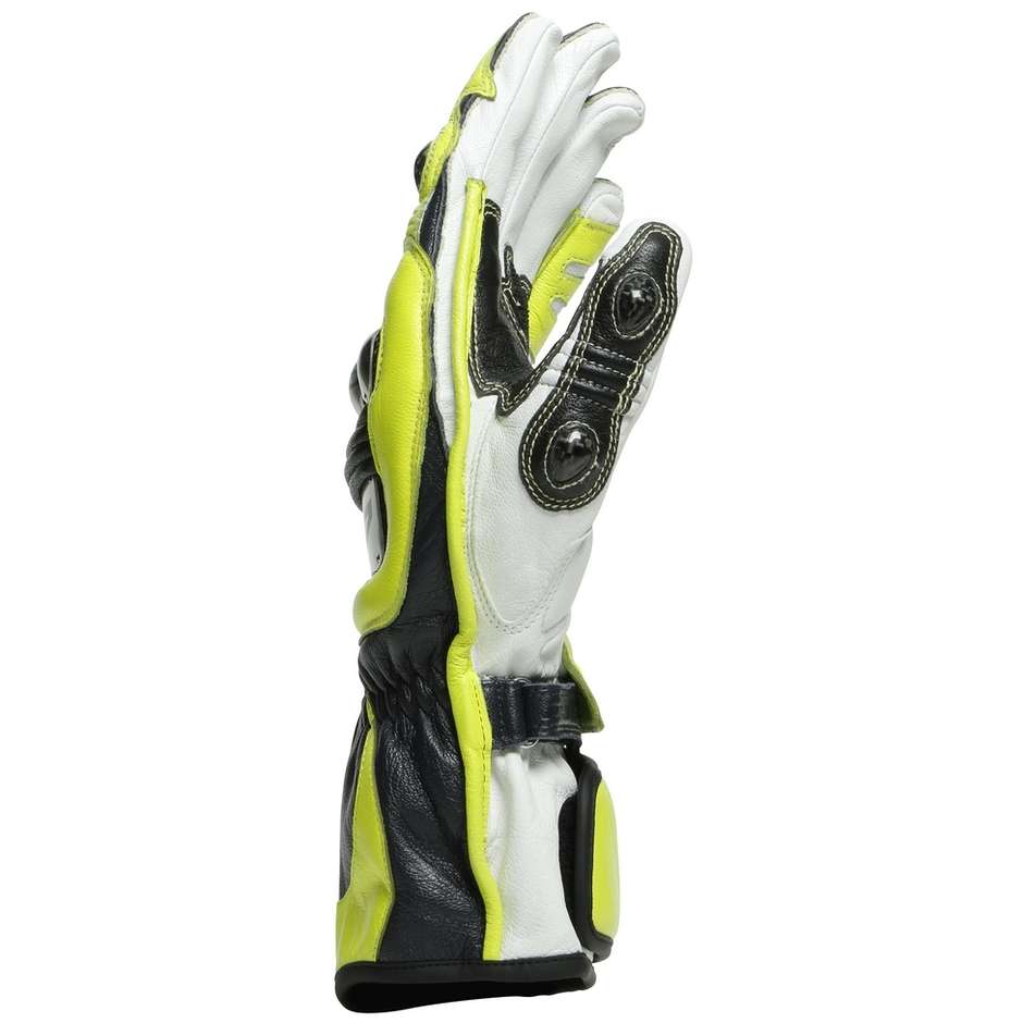 Motorcycle racing gloves in Dainese leather FULL METAL 6 REPLICA Vr46