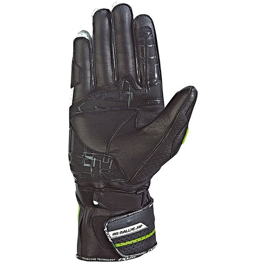 Motorcycle Racing Gloves Ixon RS Rallye HP Leather Black Green