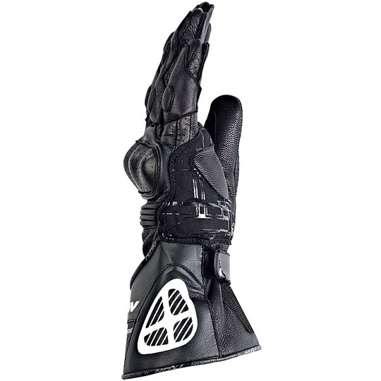 Motorcycle Racing Gloves Ixon RS Rallye HP Leather Black