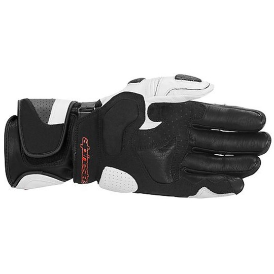 Motorcycle Racing Leather Gloves Alpinestars SP-1 White