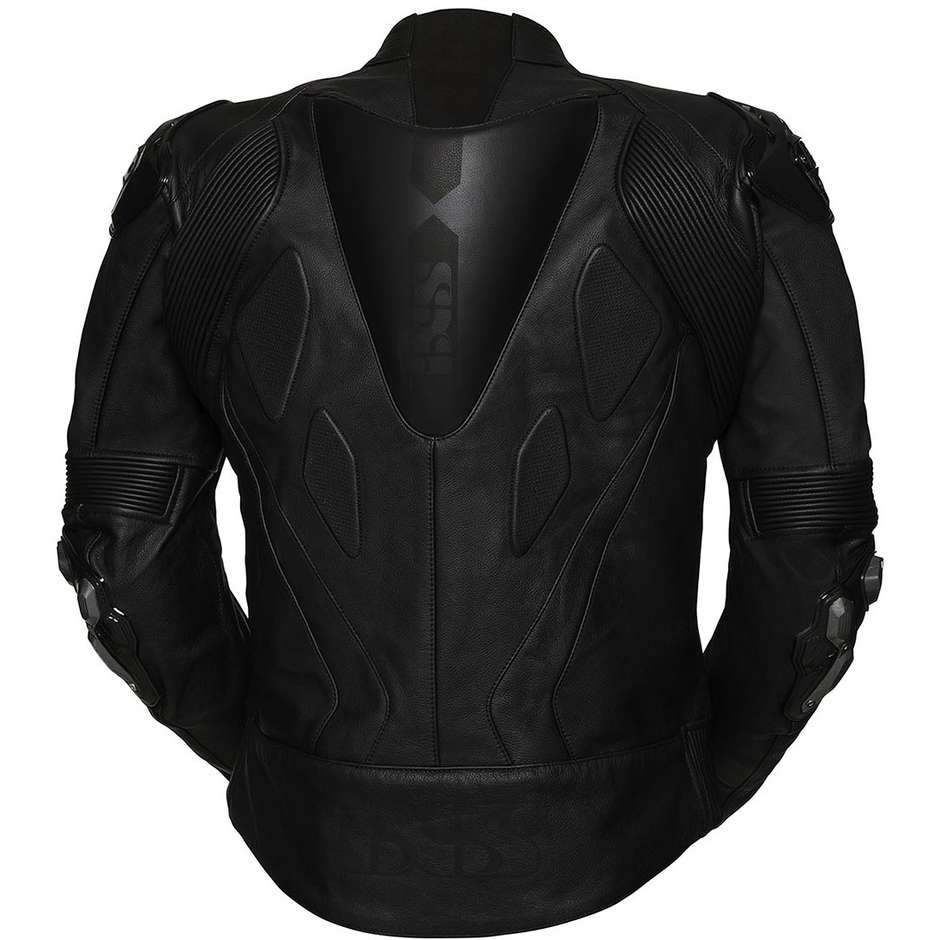 Motorcycle Racing Leather Jacket Ixs Sport LD RS-1000 Black