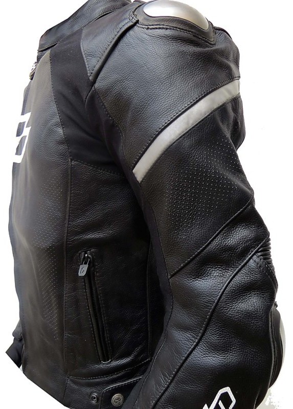 Motorcycle Racing Leather Jacket Technical Titanium It shoulders and ...