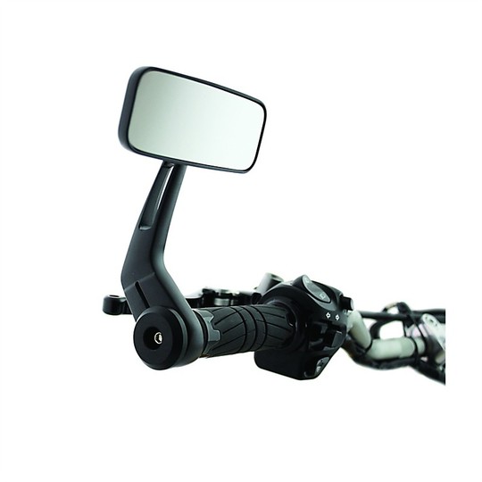 Motorcycle Rearview Mirror Chaft Softy Handle Black Reversible Single