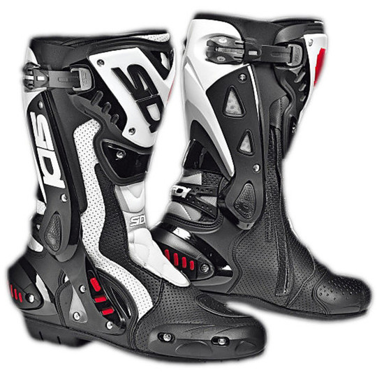 Motorcycle Road racing boots Sidi St Air Black-White