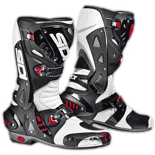 Motorcycle Road racing boots Sidi Vortice Air Black and White