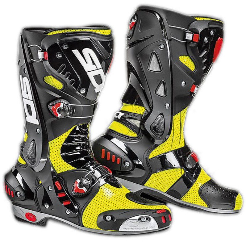 Motorcycle Road racing boots Sidi Air Yellow-Black For Sale Online - Outletmoto.eu