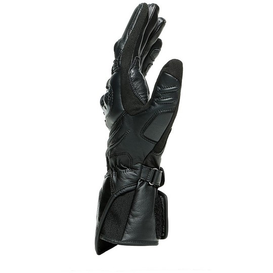 Motorcycle Sports Gloves in Dainese CARBON 3 LONG Black Leather