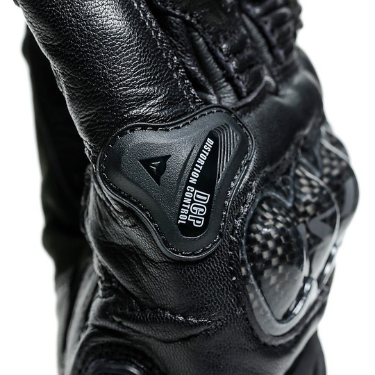 Motorcycle Sports Gloves in Dainese CARBON 3 LONG Black Leather