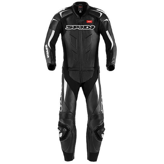 Motorcycle Suit in Split Leather 2Pcs Spidi SUPERSPORT TOURING Black