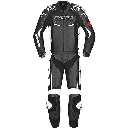 Motorcycle Suit in Split Leather 2Pcs Spidi TRACK TOURING Black