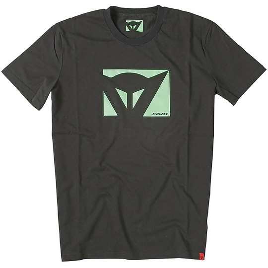 Motorcycle T-Shirt Dainese Color New Black Green Fluo