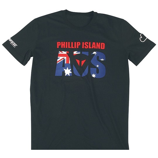 Motorcycle T-Shirt Dainese Phillip Island D1 Black