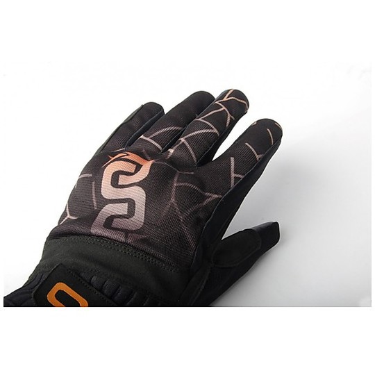Motorcycle Textile Gloves Certified Oj Atmospheres G195 DIFF Black Orange