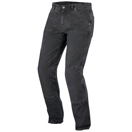 Motorcycle trousers Jeans Canvas Oscar Aplinestars By Tom Canvas Pants Black