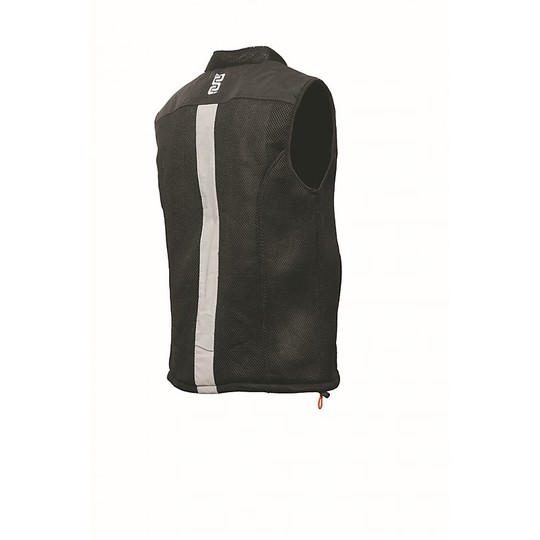 Motorcycle Vest in OJ Fabric Atmospheres FOLD Black