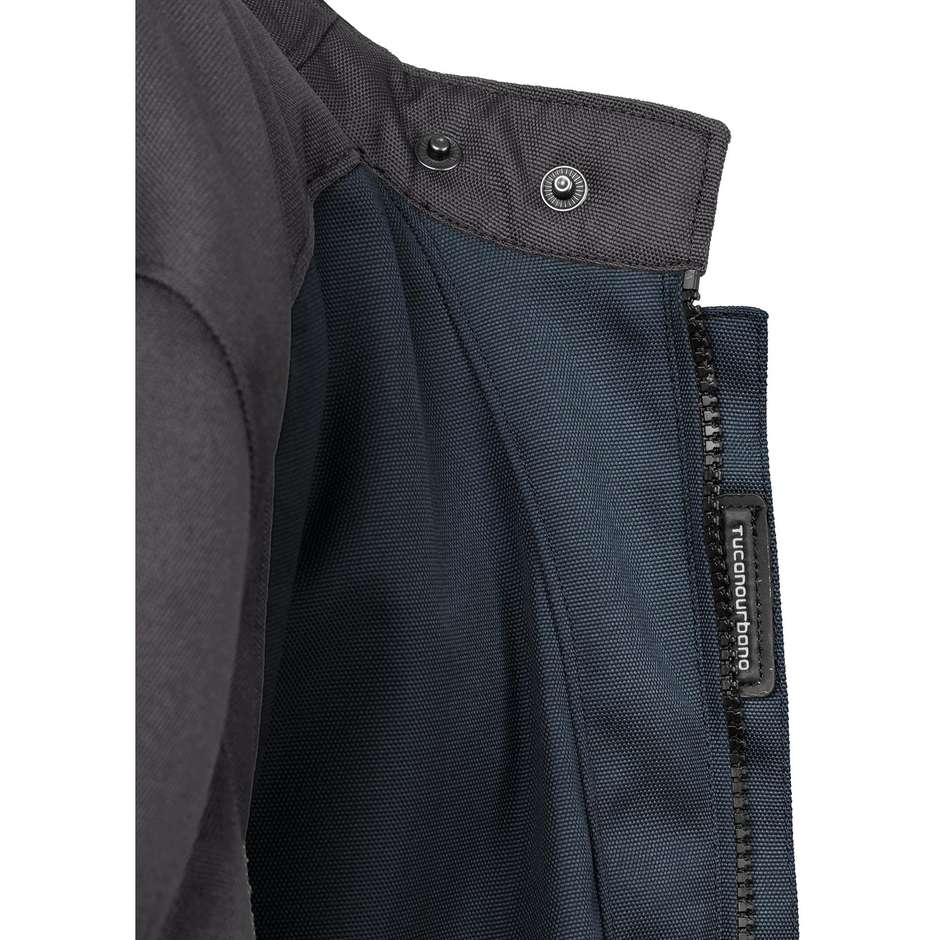 Motorcycle Vest In Urban Tucano Certified Fabric 8187mf201 TEXWORK Dark Blue Gray