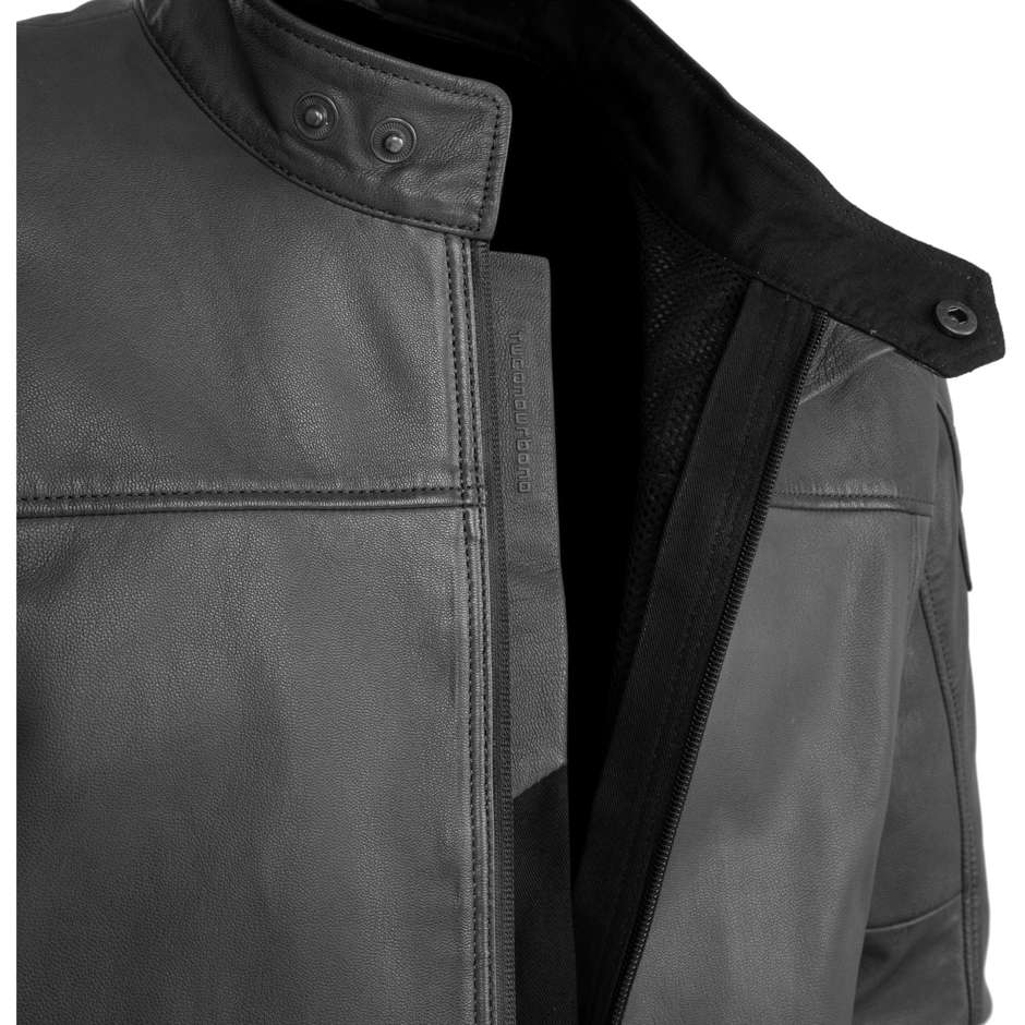 Motorcycle Vest In Urban Tucano Certified Leather 8189MF079 PEL 2G Black