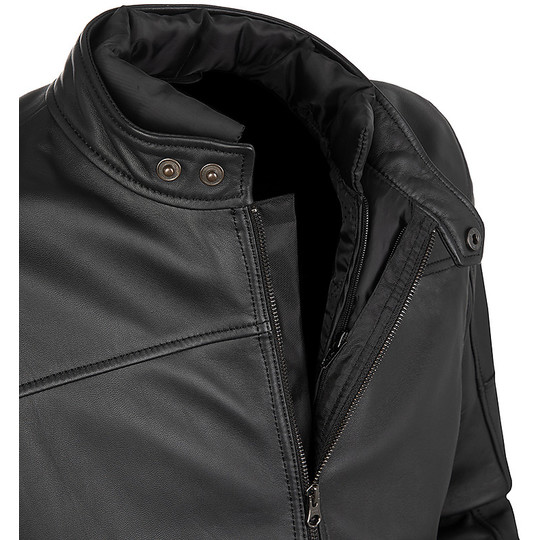 Motorcycle Vest In Urban Tucano Certified Leather 8204MF283 RIVS Black