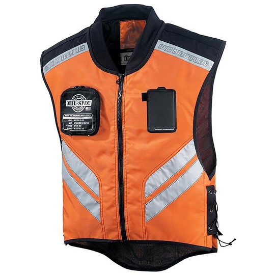 Motorcycles Technical Fabric Mesh vest Mil-Spec Orange