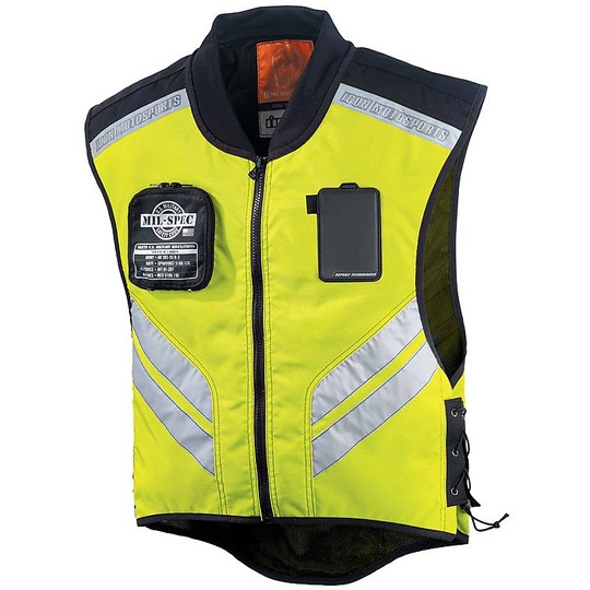 Motorcycles Technical Fabric Mesh vest Mil-Spec Yellow