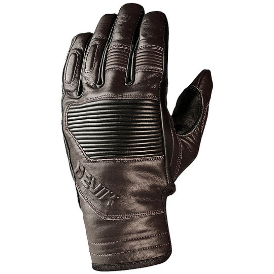 Motorrad-Handschuhe aus Leder Hevik Garage EC Brown