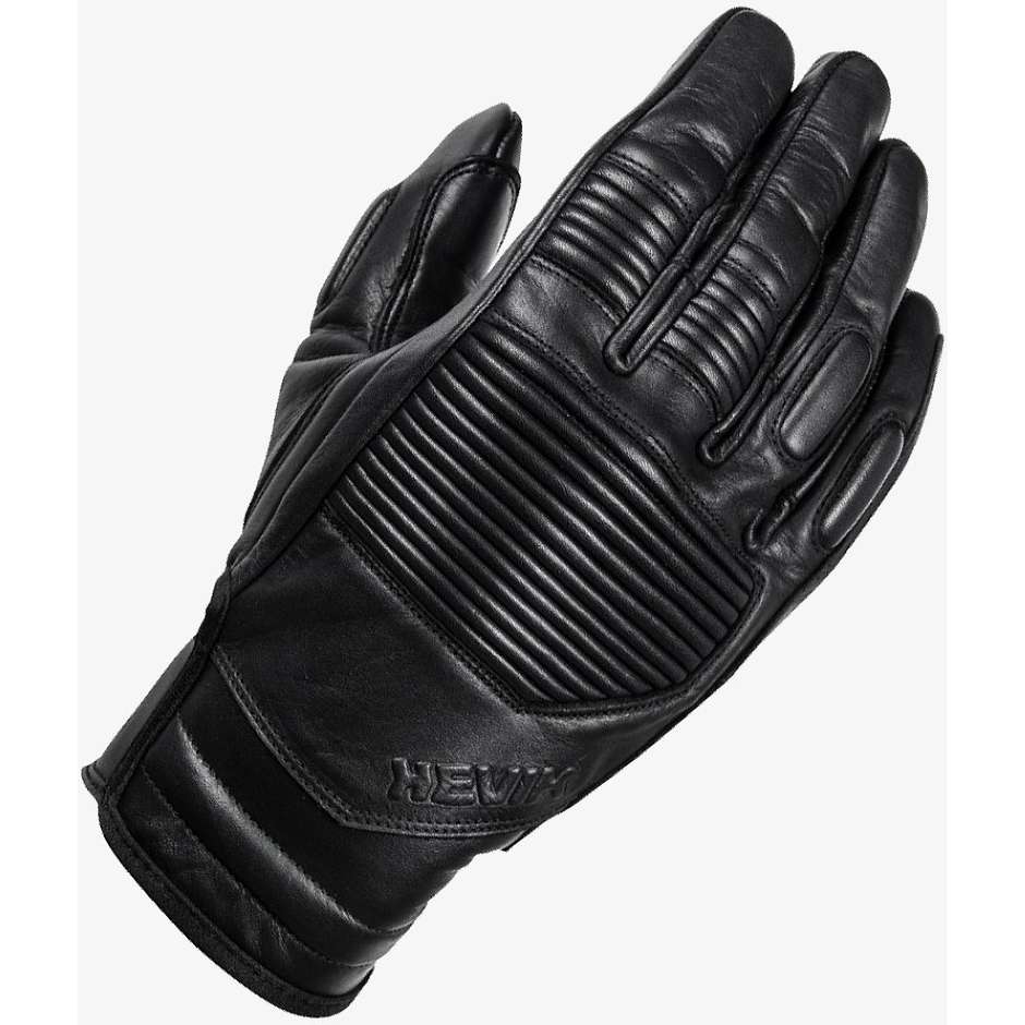 Motorrad-Handschuhe aus Leder Hevik Garage EC Schwarz