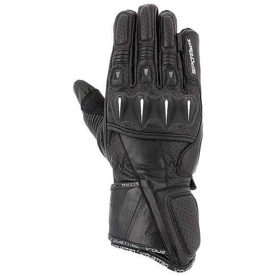 Motorrad-Handschuhe aus Leder Racing Vquattro RL 18 Black