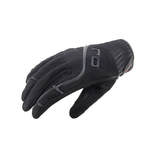Motorrad-Handschuhe aus Leder und Textil OJ FULL Schwarz