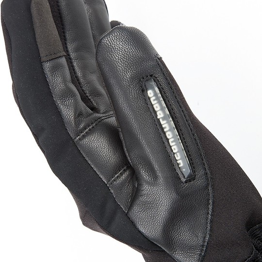 Motorrad-Handschuhe aus Leder und Textil Tucano 9955HM Sepia neues wasserdichtes Schwarz