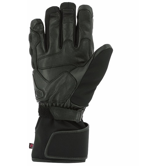 Motorrad-Handschuhe aus Leder und Textil Vquattro Tourismus 17 GTX Schwarz