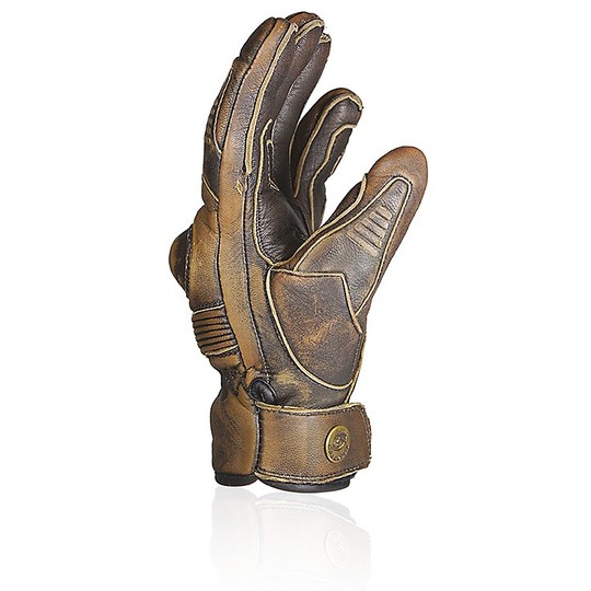 Motorrad-Handschuhe aus Leder Vintage Darts Wilde Brown-Zertifikat
