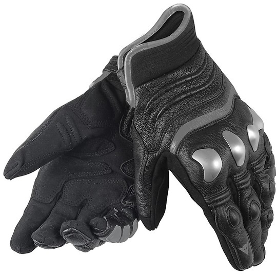 Motorrad-Handschuhe Leder Dainese X-Strike Schwarz