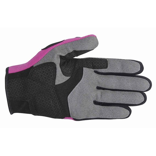 Motorrad-Handschuhe Leder-Frauen-Schwarz Pink Glove Alpinestars Stella SPARTAN