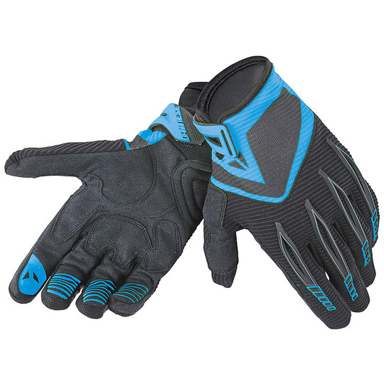 Motorrad-Handschuhe Stoff Dainese Paddock Electric Blue