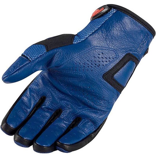 Motorrad-Handschuhe Stoff Icon Overlord Resistance Blau