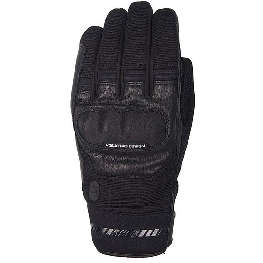 Motorrad-Handschuhe Stoff Wasserdicht Half Season VQuattro Grind 16 Black
