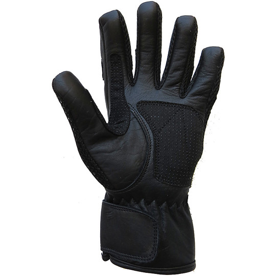 Motorrad-Handschuhe Technische Sommer Pro Zukunft Leder und Stoff mit rückseitiger Handschutz Schwarz Weiß