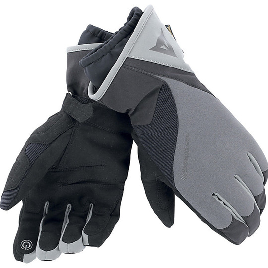 Motorrad-Handschuhe Winter-Avenue Dainese D-Dry Schwarz / Anthrazit