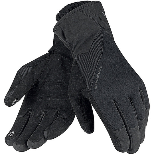 Motorrad-Handschuhe Winter-Avenue Dainese D-Dry Schwarz